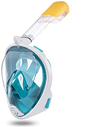 Vitare Maschera da Snorkeling per Adulti e Bambini, Maschera Subacquea Integrale Tecnologia Antiappannamento, Maschera da Mare con Supporto per Fotocamera, Maschera da Sub per Immersioni