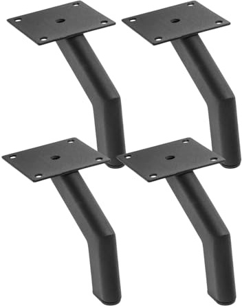Gedotec Möbelfüße aus Metall | 4 Stück | Stomp | Schrankfüsse Schwarz Matt | Füße für Möbel 120 mm | Möbelfuß Kratzfest | Kommodenfüße | Schrankfuß | Möbelbeine für Sofas und Schränke | Schrankbeine
