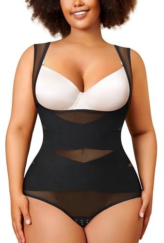 Nebility Plus Size Shapewear Bodysuit for Women Tummy Control Body Shaper