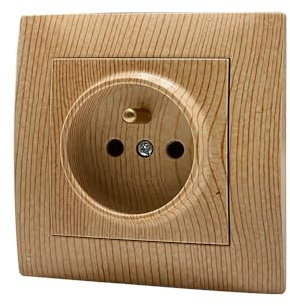 prise pour montage encastré, ensemble mural 250 V AC 16 A, grain de bois Prise française
