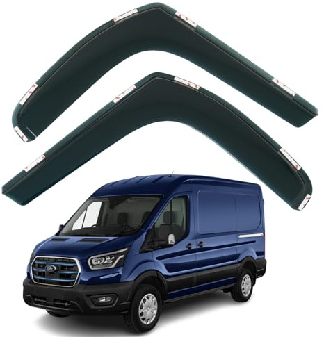 Set mit 2 Windabweisern, kompatibel mit Ford Transit MK8, passend für Ford Tourneo MK8 2014, 2015, 2016, 2017, 2018, 2019, 2020, 2021, 2022, 2023, 2024