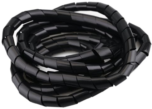 FEEIMOL Manchon de Câble Gaine 18mm Tube de Rangement de Câble Spirale Câble Range Organisateur Câble de Gestion Cache Protection Fils Electrique pour Maison Bureau Noir 4.5M