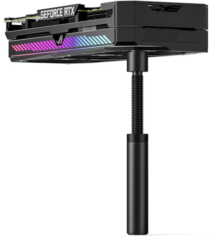 upHere Gaming GPU-stödfäste, justerbar höjd grafikkortsstöd med magnet och halkfritt ark, GPU-slagfäste för universellt videokort, 70–120 mm (L), GB70K