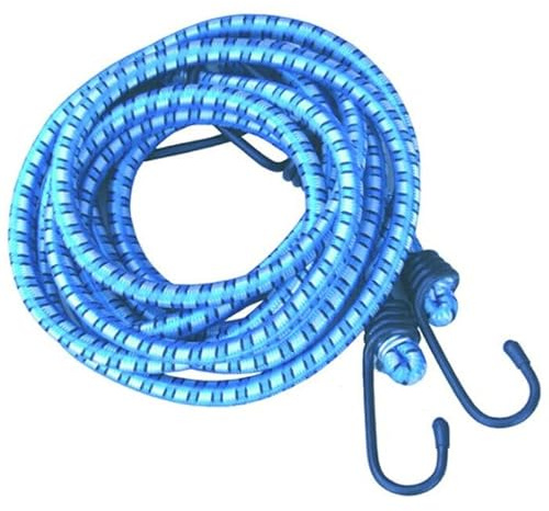 Set 2 Pezzi Corda Cavo Elastico con Gancio in Metallo, Lunghezza 150 cm, Ganci Elastici Portapacchi, Auto e Bici, Ragni Elastici Militari, Fune, Rete Elastica, Bagagli