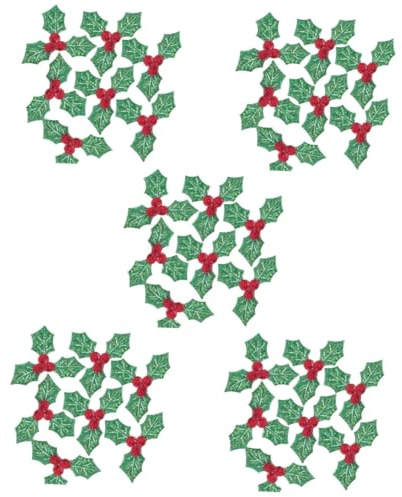 Ciieeo 500 Piezas Hoja De Acebo De Navidad Selecciones De De Navidad De Decoración De Apliques De Hojas y Decoracion De Arboles De Paño