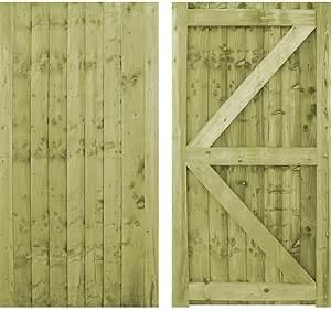 Featheredge Wooden Pressure Treated Garden Gate - 6ft x 180cm (High) x 105cm (Wide) x 6cm (Deep)