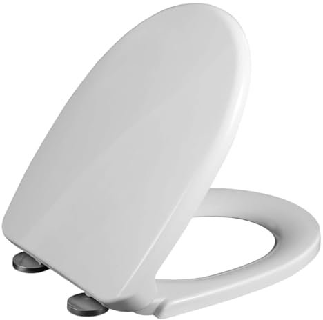 Wc-sitz Mit Absenkautomatik, U/d-form, Langlebige, Weiße Toilettensitze Aus Pp Mit Verstellbaren Scharnieren, Einfach Oben Zu Befestigender Toilettendeckel, Schnellverschluss Für Einfache Reinigung