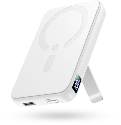 Batterie Externe Magnétique - 12000mAh sans Fil Power Bank - Blanc