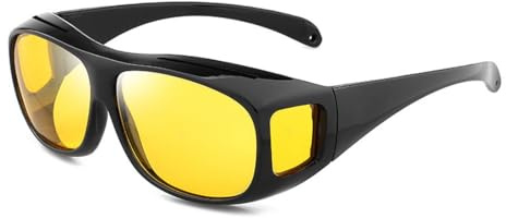 Clip-on Nachtfahrbrille-Nachtbrille, für Korrektionsbrille für Brillenträger Polarisierte Nachtsichtbrille, Reduziert effektiv die Blendung von entgegenkommenden, Mehrfarbig, YS01