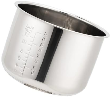Ehvsgdj Olla Interior for Olla a presión de Cocina de 6 l y 160 mm, Revestimiento for arroz for Olla arrocera, Olla Interior Multifuncional de Acero Inoxidable, Piezas internas antiadherentes