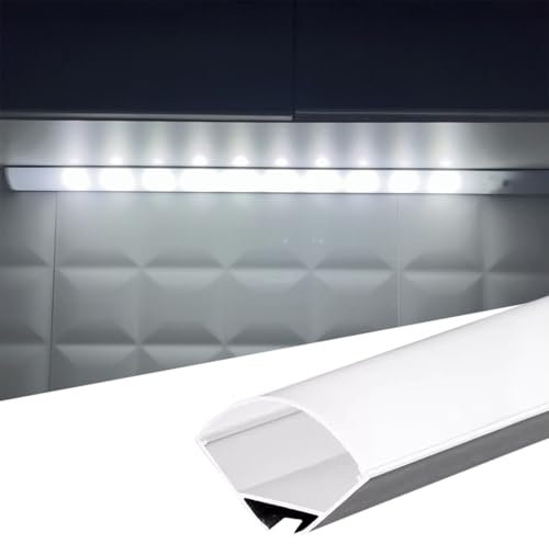 Canal de plinthe LED en aluminium pour éclairage indirect dans le couloir/cuisine/théâtre/bureau Bandes lumineuses LED blanches Moulure couronne avec couvercle de finition