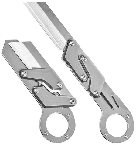 Taschenmesser Klappmesser, Edelstahl Morphing Messer, Tragbare EDC Messer, Outdoor Camping Mehrzweck Jagdmesser mit 3mm Klinge für Wildnisabenteuer Neck knife ÜberlebenMesser, Mechanischer faltmesser