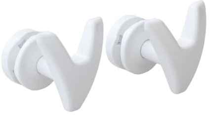 Lot de 2 patères blanches en V pour sèche serviette, paire de crochets pour radiateur sèche serviette
