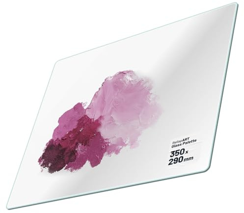 ReliapART Artists’ Easy Clean Clear Glass Art Paint Palette - 350x290mm