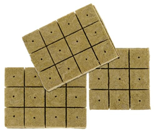 GAROZATION Cubetti di Substrato Idroponico per Coltivazione Senza Suolo 50X50X40 MM Blocchi Vivaio a Base di Lana di Roccia ad Alta Ritenzione Idrica Accessori per Germinazione e