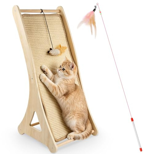 Rascador para Gatos 65cm Alto Natural Sisal Rascador en L Gatos