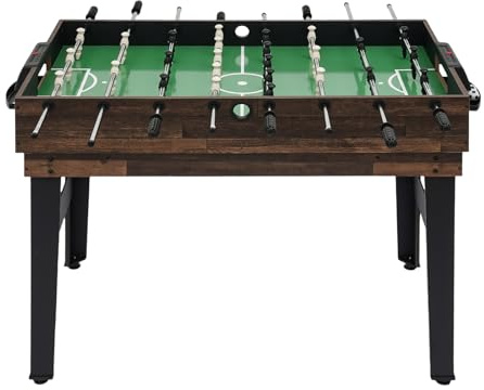 10 in 1 Multifunktionaler Spieltisch, Tisch mit 10 verschiedenen Spielen, inklusive Tischfußball, Billard, Air Hockey und mehr, geeignet für Spielzimmer und Familienfeiern, 122x60x80 cm (Dunkelbraun)
