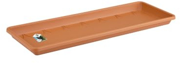 elho Barcelona Balkonkasten Untersetzer 50cm - Terra | L 16.7 x B 45.5 x H 3 cm | für den Außenbereich