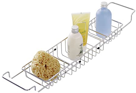 WENKO Teleskop-Badewannenbrücke Edelstahl ausziehbar Glänzend