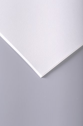 Clairefontaine 93734C - Packung mit 10 Bogen Zeichenpapier feinkörnig, 75 x 110 cm, 224g, ideal für Trockentechniken, Weiß, 1 Pack