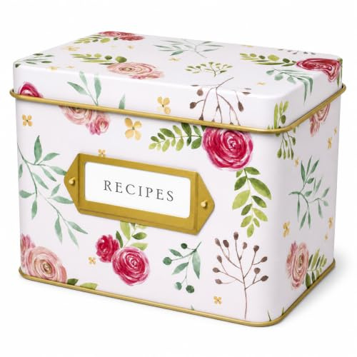 Jot & Mark Dekorative Rezeptdose für Rezeptkarten, Grußkartenhalter