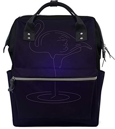 MONTOJ Neon Flamingo Canvas-Reisetasche Campus-Rucksack One Size 8