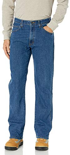 Dickies mens Active Waist 5-pocket Flex Performance Pants Jeans, Stonewashed Indigo Blue, 30W x 32L US
