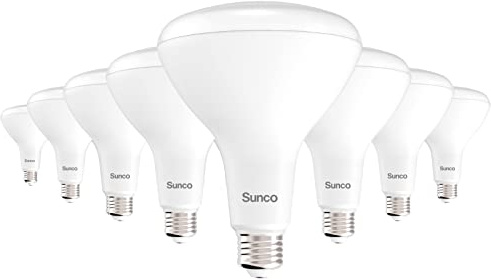 Sunco 8 Pack BR40 LED Light Bulbs, Indoor Flood Lights, Recessed Can Light Bulb, 1400 LM, 17W (100W Equivalent), 6000K Daylight Deluxe, Dimmable, E26 Base, for Home, Bedroom, Kitchen UL