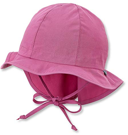 Sterntaler Flapper für Mädchen mit Bindebändern, Nackenschutz und Popeline-Stoff, Alter: 5-6 Monate, Größe: 43, Helllila