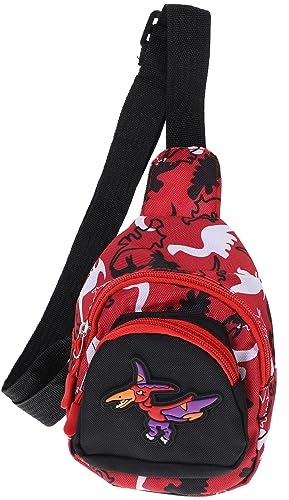 Lurrose Dinosaurier Brusttasche Für Kinder Umhängetasche Mit Cartoon-Muster Leichte Schultertasche Für Party Shopping Und Street Photography 5.5X2.8X7 Zoll
