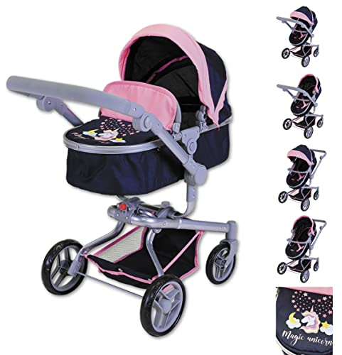Knorrtoys 90936 Puppenwagen Boonk-Magic Unicorn, dunkelblau
