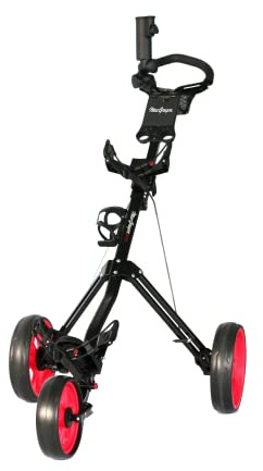 MACGREGOR Mactec Quickfold Verstellbarer Trolley mit Getränkehalter und Regenschirmhalter, Golf, Schwarz, Einheitsgröße
