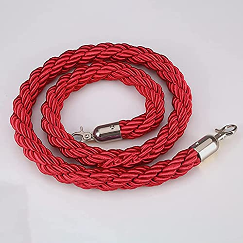 Silver Stanchion Rope Queue Barrier Ropes 3/4/5/10Ft, Crowd Control Rope, Braided Hemp Rope for Queue Divider, Rope Safety Barrier 1/2/3M, Twisted Hemp Rope Queue Line Barrier ( Color : E , Size : 9ft