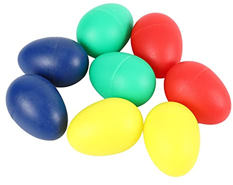 Oikabio 8 StüCke Spielerische Kunststoff Percussion Ei Maracas Egg Shakers Kinder Spielzeug4