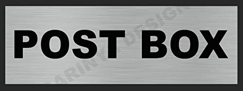 Post Box Metal Sign Plaque Door House Office Letters Parcel Delivery Mail (Aluminium Small (280x90mm) Approx)