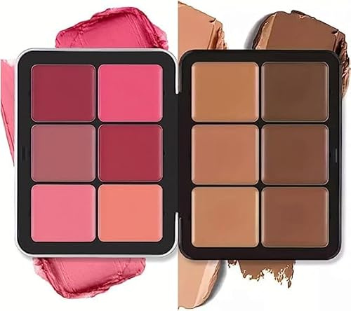 Carla Secret Concealer Palette Makeup, Palette de fard à joues en crème, maquillage longue tenue pour une peau impeccable (#5)
