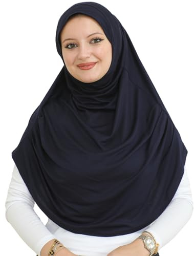 Prien Kopftuch für Damen, Lang Muslim Hijab Frauen, Türkisch Khimar Schal Islamische Kleidung, Konfektionshijab Kopftücher Kleider, Muslimische Sport Head Scarf Set