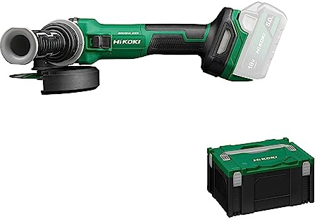 HiKOKI G1813DE Amoladora Angular, 18V Brushless de 125mm con Maletín HSC | Amoladora a batería sin escobillas, protección Kick-Back, disco 125mm, mango antivibración, sin batería ni cargador