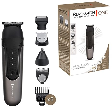 Remington ONE Multi-Haarschneidemaschine & Barttrimmer [inkl.10 Aufsteckköpfe/-kämme] Haarschneider, Bartschneider, Köper-/Nasen- & Ohrentrimmer (wasserdicht,Lithium) Multi-Groomer PG760