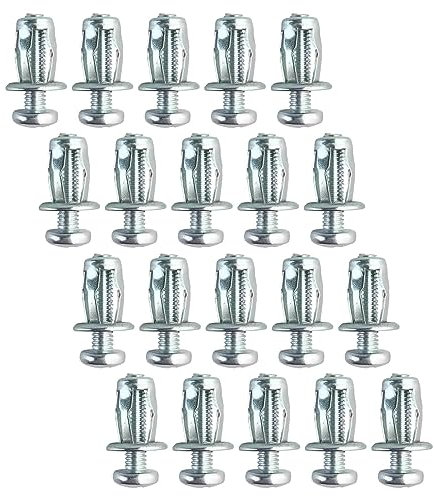 predolo 20 dadi petalo per fissaggi in metallo, ancoraggi a parete cavi, tasselli di espansione, tasselli a vite per l'installazione di tende, 4x25 mm