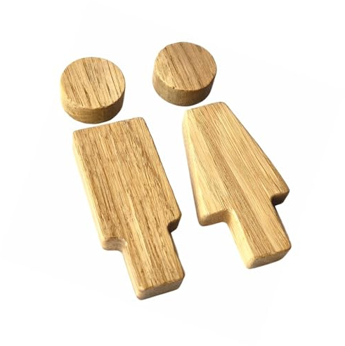 Schönes Dekoratives Holzschild für Toilette, Badezimmer, Kleiderschrank, WC - Humor, Lustiges Schild aus Massivholz für Männer und Frauen, Natürliche Formen