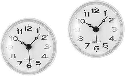 Garneck 2stücke wasserdichte Anti-Fog Wanduhr Badezimmeruhr Mit Saugnapf Für Bad Küche Und Batterie Betrieben Einfache An Glatten Oberflächen