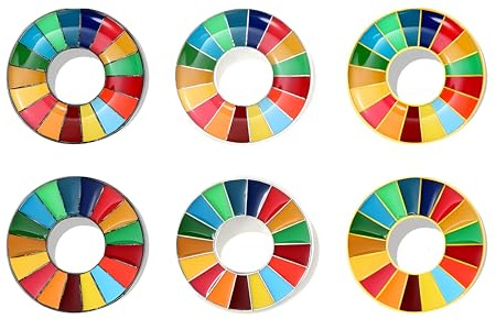 Brosche „Nachhaltige Entwicklungsziele“ von BaronHong, Anstecknadel „United Nations SDGs“, Regenbogen-Anstecknadel, Emaille-Anstecknadel-Dekoration