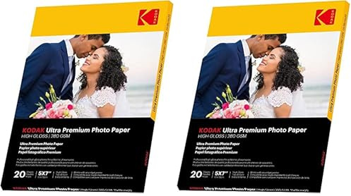 Kodak 9891175 Fotopapier, 280 g/m², glänzend, Format 13 x 18 cm, Tintenstrahldrucker (Packung mit 2)