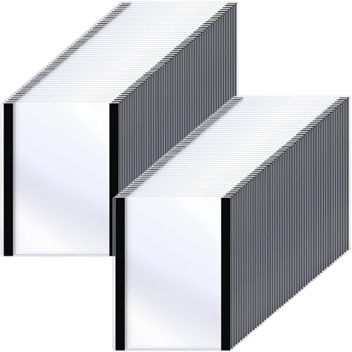 Magnetischer Schilderhalter, Wandhalterung, selbstklebend, magnetische Wandschilder, Halter mit transparenter PVC-Abdeckung, Halter für Briefgröße, Poster, Zuhause, Büro, Geschäft, 100 Stück