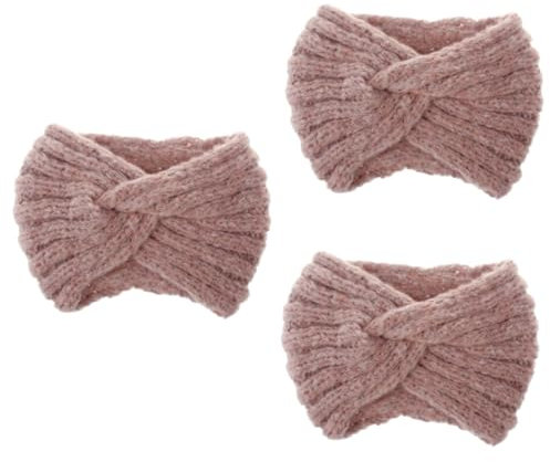 Ipetboom 3pcs Unique Design Woolen Yarn Headband Hair Bands for Girls Knitted Hair Hoops Fashion Headwrap