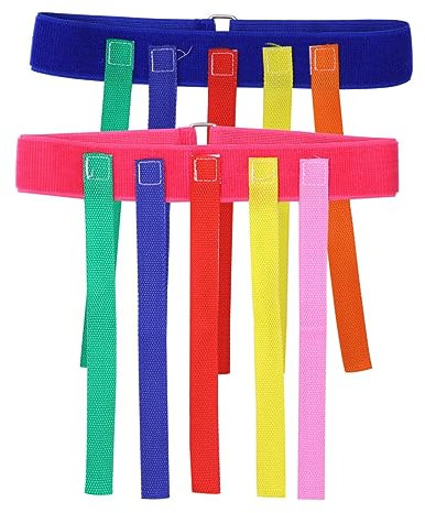 HEMOTON 2 Piezas cinturón jardín Infantes cinturón del Equipo fútbol Juego Correr para niños Juguete muñecos cinturón Educativo Tirar Colas Exterior Equipo Entrenamiento