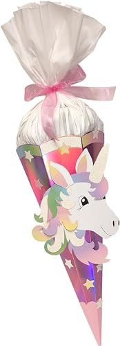 Schultüte Bastelset Regenbogen Einhorn