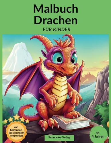 Malbuch Drachen für Kinder; Magische Welten in lebendigen Farben entdecken: Male dir deine eigene Fantasie aus - ab 4 Jahren, für Mädchen und Jungen, Ausmalbuch als Geschenkidee