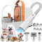 AIRROBO Hundeschermaschine mit Staubsauger 12000 Pa, Hundebürste Tierhaarentferner für Hunde Katzen, Leise Schermaschine Hund mit Pflegewerkzeugen, 1.4L Staubbehälter, PG10